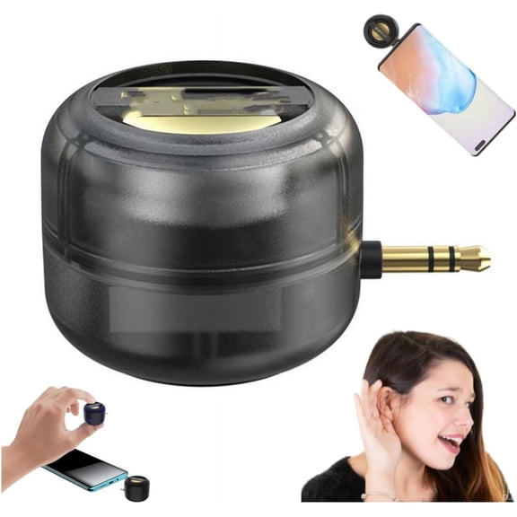 Portable 5X Speaker Amplifier–Plug & Play for Music/Calls,Speaker Mobile Phone Sound Amplifier with 3.5mm/Type-C for Smartphone Tablet Notebook