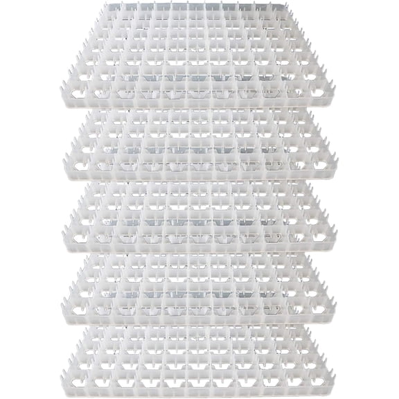 Portable 5pcs Egg Hatching Incubator Trays Chicken Quail Pheasant Duck Turkey Eggs Holder 88-Egg Egg Crate Plastic Container Egg Breeding Tray for Home Farm Nestling Hatching