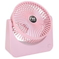 thumbnail image 1 of Portable 6.5in USB Desktop Cooling Fan  Speed Angle Adjustable Table Fan Pink, 1 of 8