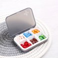 thumbnail image 1 of Portable 6 Cells Daily Pill Organizer Weekly AM PM Pill Box Case Damp-Proof Travel Pills Container 7 Day, Medication Fish Oil, and Medicine Holder Fits in Purse and Pockets, 1 of 8