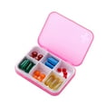 thumbnail image 1 of Portable 6 Cells Daily Pill Organizer Weekly AM PM Pill Box Case Damp-Proof Travel Pills Container 7 Day, Medication Fish Oil, and Medicine Holder Fits in Purse and Pockets, 1 of 8