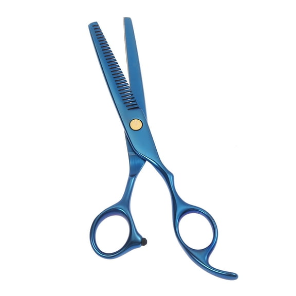 Portable 6 Inch Length Thinning Scissors for Long Short Thick Hard Soft Hair for Men Women Blue