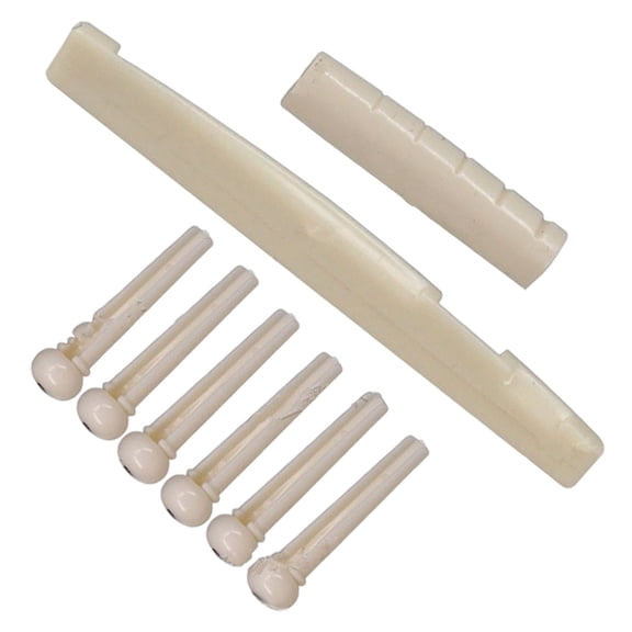 Portable 6 String Bridge Pins Saddle Nut Acoustic Cattle Tailpiece For Acoustic Quality