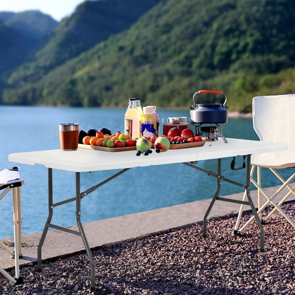Portable 6FT Plastic Table, for Camping & Events