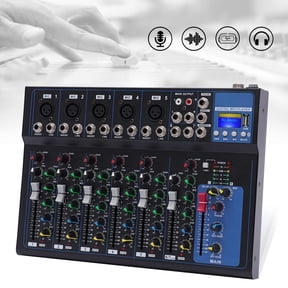 Portable 7-Channel Bluetooth Audio Mixer USB DJ Sound Mixing Console Board