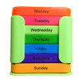 Portable 7-Day Pill Organizer with 28 Compartments, Weekly Medication ...