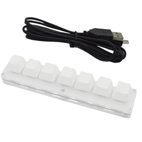 Portable 7-Key USB Keyboard with Custom Macro Function, Supporting Multiple Operating Systems for Desktop, Laptop, and Android Devices