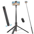 thumbnail image 1 of Portable 70 Inch Auto Open Phone Tripod with Magnetic Remote, Selfie Stick Tripod for Vlog/ Video Recording, 1 of 7