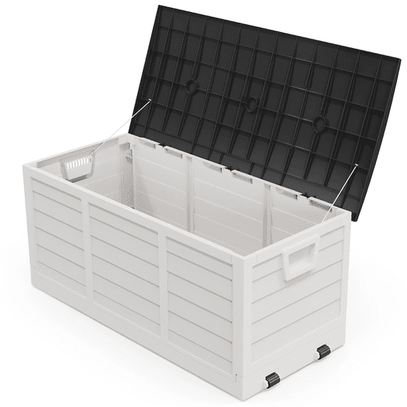 Portable 75-Gallon Foldable Storage Box with Wheels for Outdoor Use