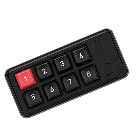 Portable 8 Button Mechanical Numpad With Hot Swappable Switches And Full Programmability For Gamers