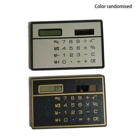 Portable 8-Digit Solar Calculator, Ultra Thin Credit Card Sized Mini Pocket Scientific Calculator, 1 Piece