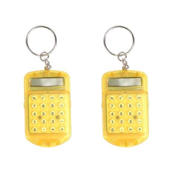 Pocket Sized ABS Calculator Keyring With Protective Lid And Digital Display For Everyday Calculations