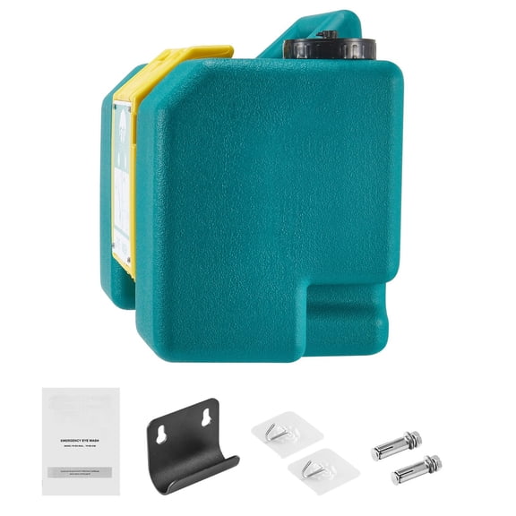 Portable 8 Gallon Emergency Eyewash Station with Dual Sprayers, OSHA-Compliant Wall Mount or Surface Unit for Workplace Safety in Labs, Factories, Schools