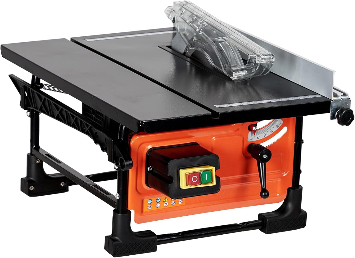 Portable 8-Inch Table Saw 800W 6.7-Amp Copper Motor 3576RPM Sliding Miter Gauge Compact DIY Woodworking Tool