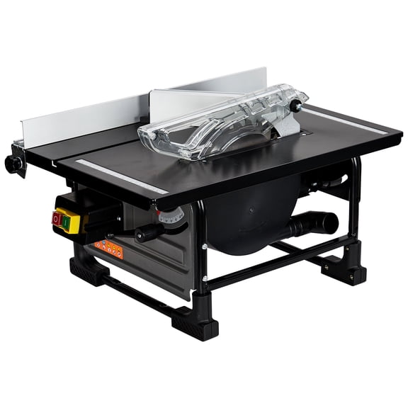 Portable 8-Inch Table Saw for Jobsite, 6.7A Copper Motor, 3576RPM Max Speed, 24-Tooth Blade, Sliding Miter Gauge, Compact Design, Ideal for DIY Woodworking & Furniture Making