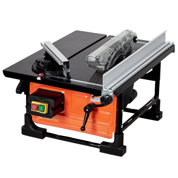 Portable 8-Inch Table Saw for Jobsite, 6.7A Copper Motor, 3576RPM Max Speed, 24-Tooth Blade, Sliding Miter Gauge, Compact Design, Ideal for DIY Woodworking & Furniture Making
