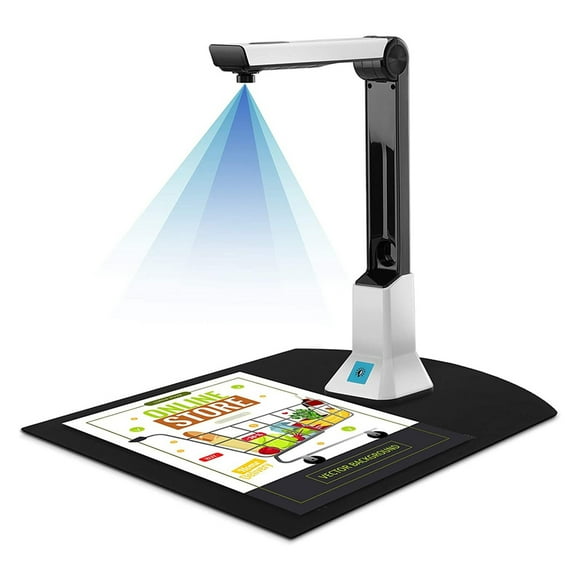 Portable 8 Mega-pixel High Definition Doc Scanner, Capture Size A4 Document Camera For File Recognition Scanner Support MAC OS ,Built-In Convenience