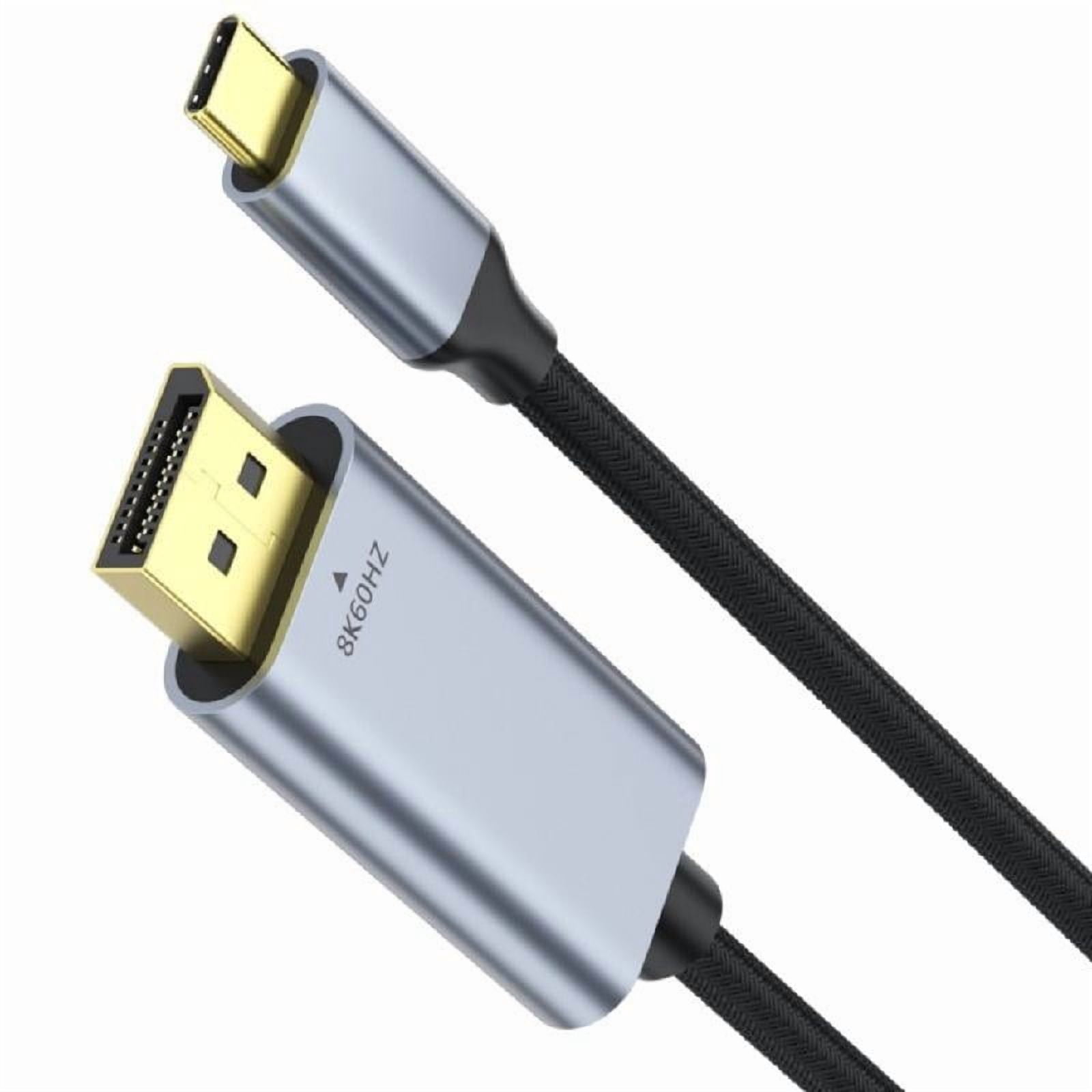 Portable 8K60Hz Type C to DisplayPort Connection Cable Male USB C to Male Port