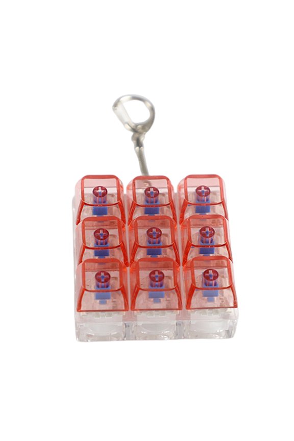 Portable 9 Key Keycaps Toy Switches Tester Keychain Tactiled Feedback For Anxiety Relief Office and Travel Toy
