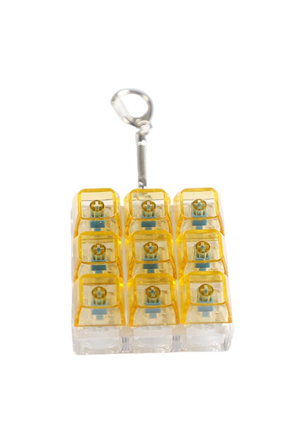 Portable 9 Key Keycaps Toy Switches Tester Keychain Tactiled Feedback For Anxiety Relief Office and Travel Toy