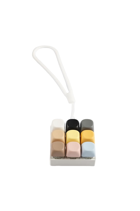 Portable 9 Key Keycaps Toy Switches Tester Keychain Tactiled Feedback For Anxiety Relief Office and Travel Toy