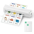 thumbnail image 1 of Portable 9" Thermal Laminator, Laminator Machine with Laminating Sheets for Home Office School, White, 1 of 11