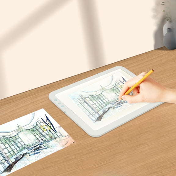 Portable A4 Artcraft LED Bright Light Pad, 3500mah Battery Powered Bright Copy Board Wireless Light Board, Light Pad for Tattoo Drawing, Streaming, Sketching, Animation, Stenciling