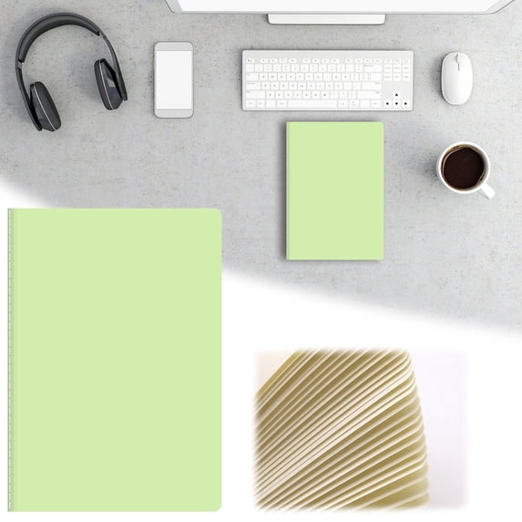 Portable A5 Softcover Notebooks Bulk 1 Pack Lined Pages for Students Office Business Writing and Journaling Random Colors, Light Green