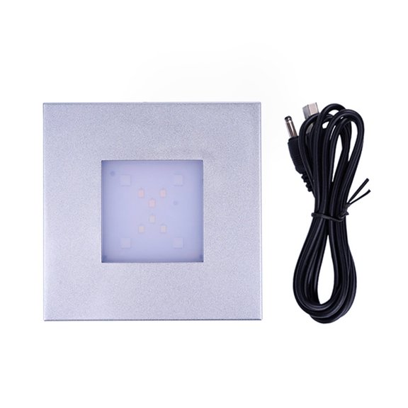 Portable ABS Crystals Light Base for Jewelry Exhibits Featuring Touch Sensitive Dimmable LED and Low Temperature Safety