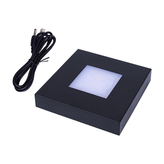 Portable ABS Crystals Light Base for Jewelry Exhibits Featuring Touch Sensitive Dimmable LED and Low Temperature