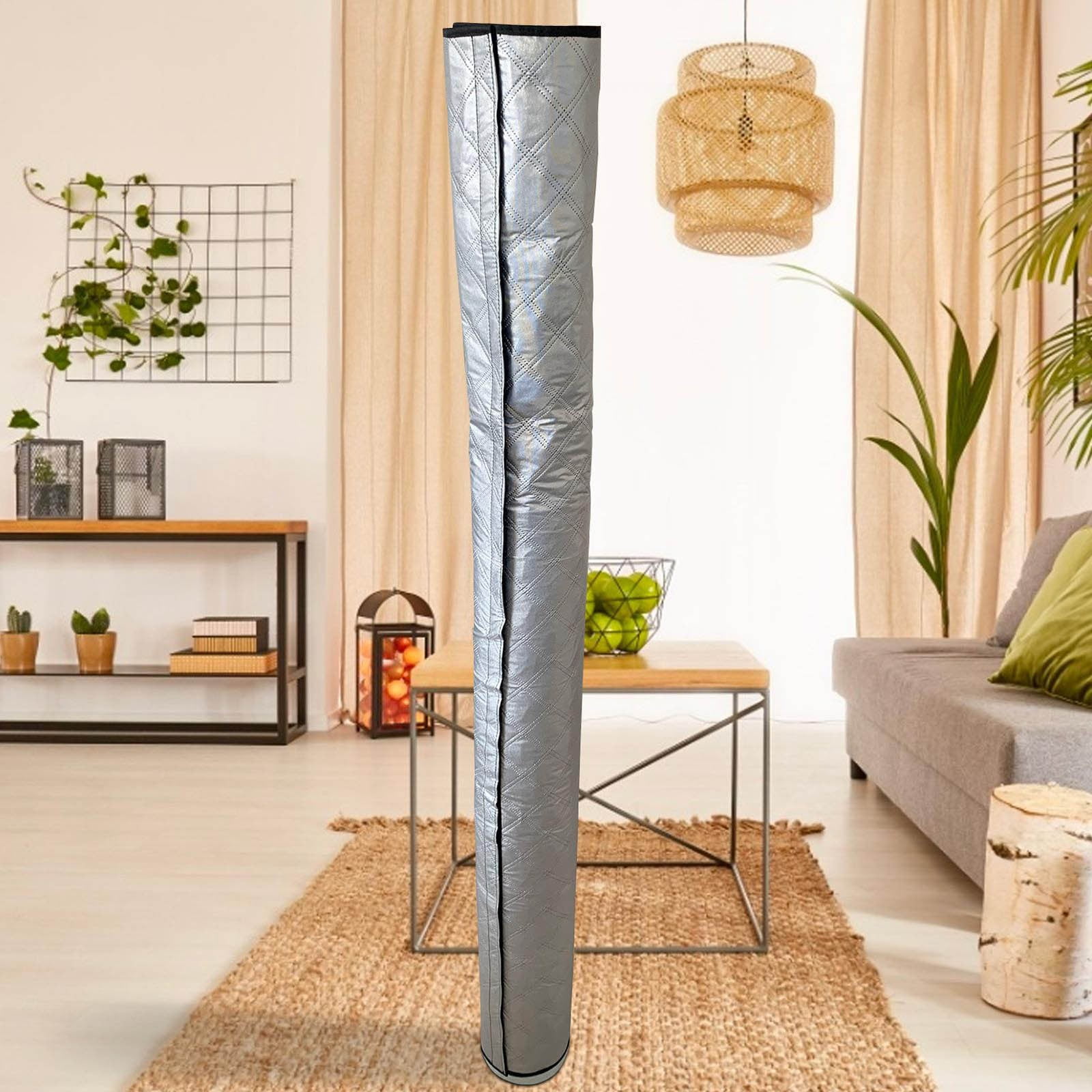 Portable AC Exhaust Hose Insulation Cover, 5-5.9 Inch Thermal Sleeve, 5ft Universal Fabric Wrap for Vent Pipes, 59 Inch