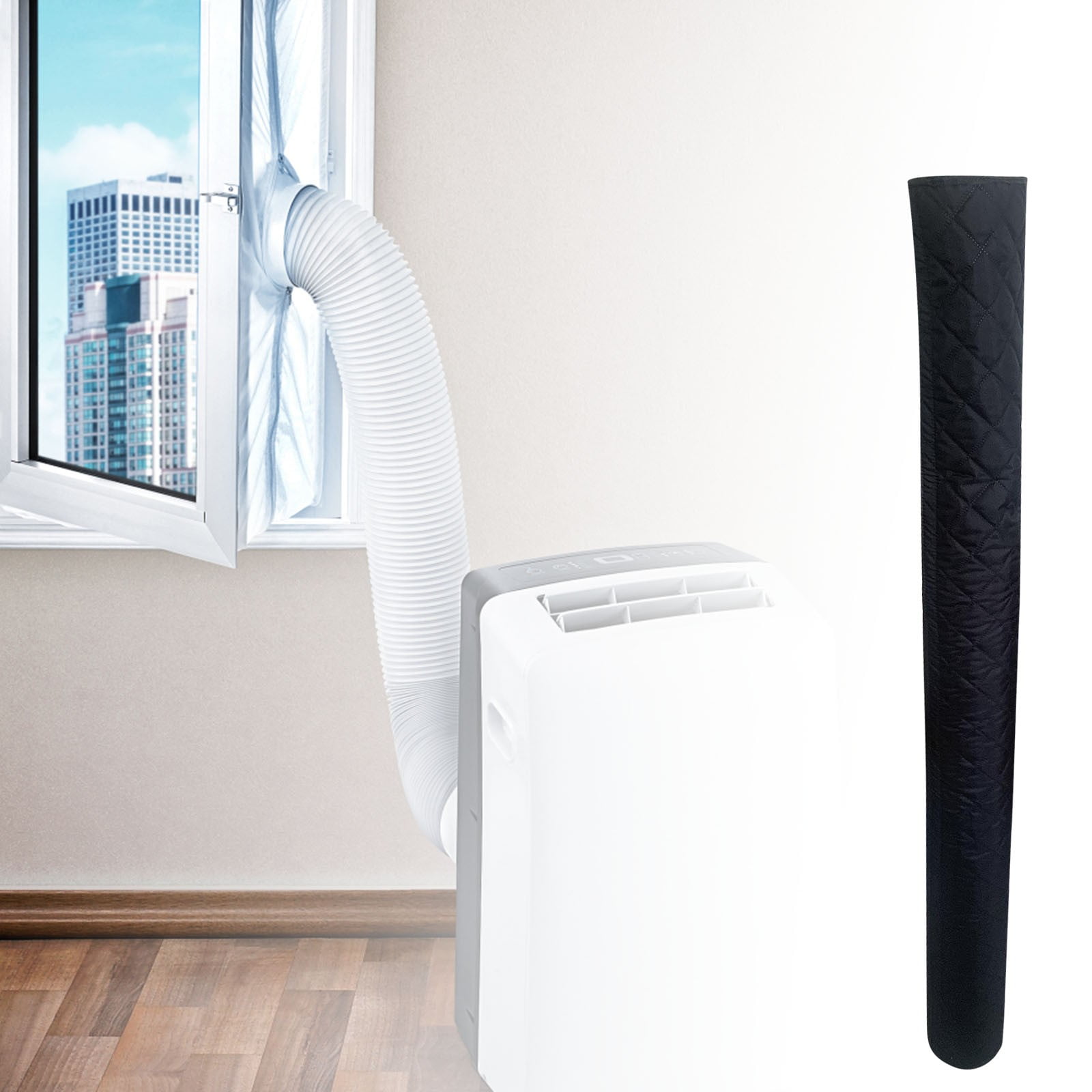 Portable AC Exhaust Hose Insulation Cover, 5-5.9 Inch Thermal Sleeve, 5ft Universal Fabric Wrap for Vent Pipes, 59 Inch