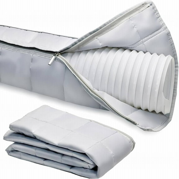 Portable AC Hose Insulation Sleeve,Portable Air Conditioner Hose Cover Wrap,Fits for Diameter Exhaust Hose,Insulated Hoses Duct Vent Cover, Easy to Install, White