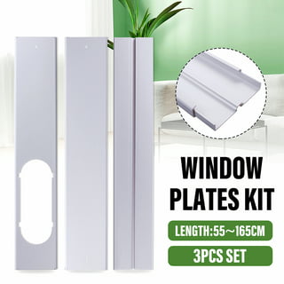 Portable Air Conditioner Window Kit,6 Pcs Adjustable Range 17-93 inch  Vertical/Horizontal Sliding Window/Door Kit Plate for AC Unit, AC Window  Vent