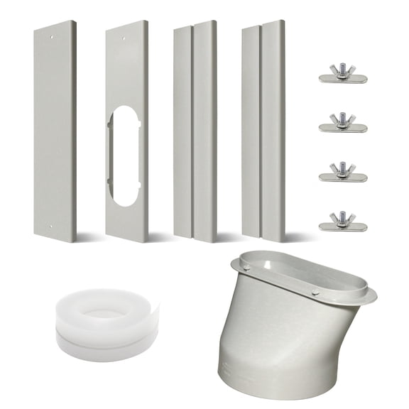 BREEZHOU Air Conditioner Seal Kit,Portable AC Window Kit Adjustable Window Seal Plates for Horizontal/Vertical Sliding Windows,Without Hose