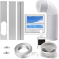 thumbnail image 1 of Portable AC Window Kit with 5.1” Exhaust Hose for Sliding Window, Adjustable Air Conditioner Vent Ducting Seal Panel Horizontal&Vertical Window., 1 of 2