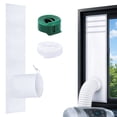 thumbnail image 1 of Portable AC Window Vent Kit, 100% Sealing Window Kit for Portable Air Conditioner AC Unit Clothes Dryer, 10x24~36 Inch Length Adjustable, Waterproof, No Drilling, 1 of 7