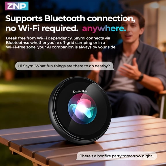 Portable AI Translator Device with Voice Assistant, 135 Languages, One-on-One Conversation Mode, Compatible with Phones & Tablets for Travel, Business & Study