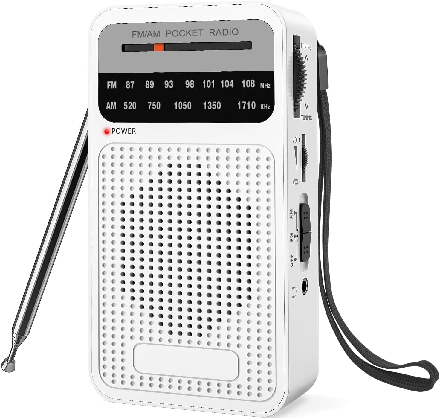Portable AM FM Emergency Radio with Loud Speaker, Handheld Battery ...