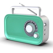 Portable AM/FM Radio with Bluetooth, Battery Operated Transistor Analog Radio or AC Powered with Best Reception, Big and Precise Tuning Knob Large Bluetooth Speaker Easy to Use Suit for Home Cafe