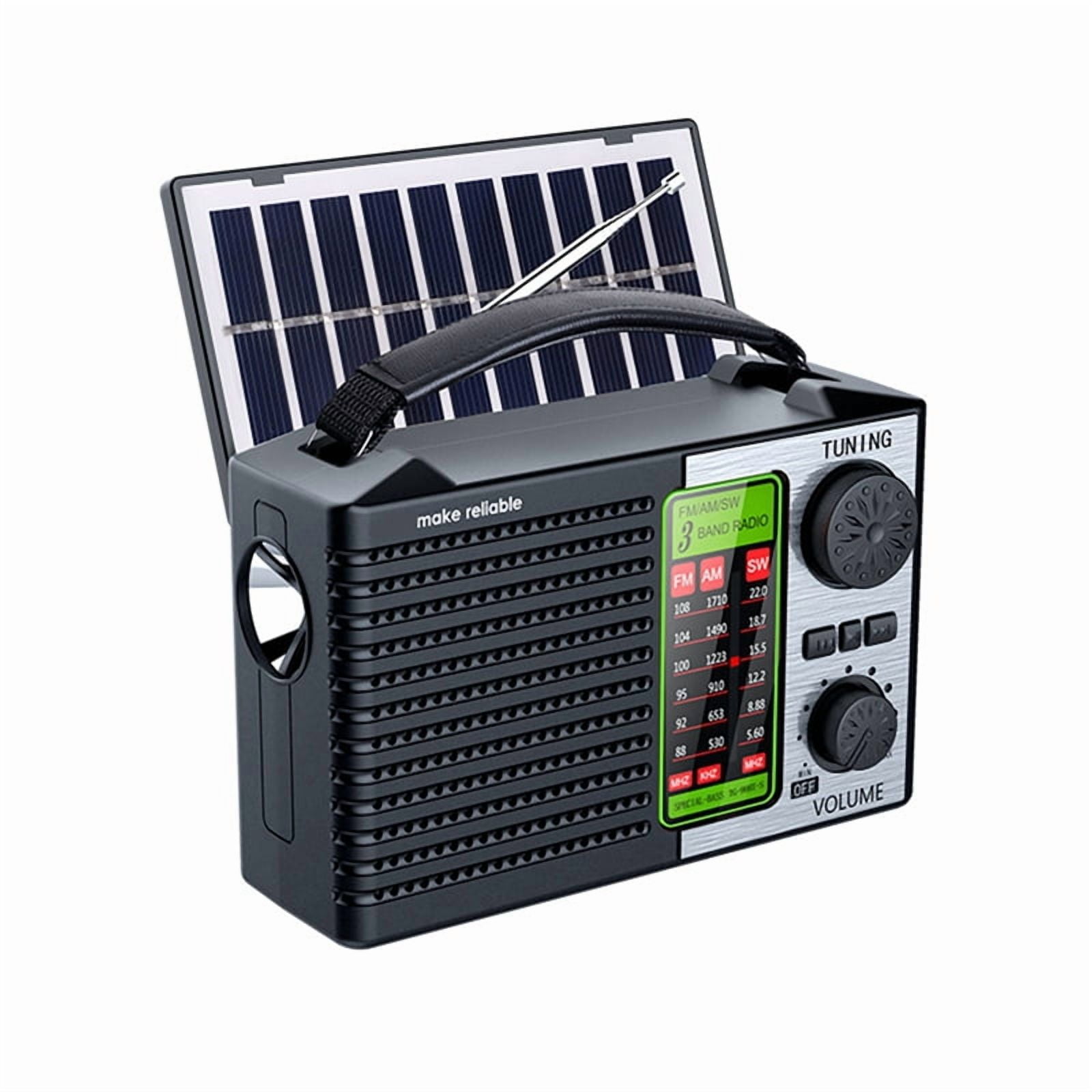 Portable AM FM SW Radio with Flashlight & BT Speaker Emergency Radio for Outdoor Camping and Emergency