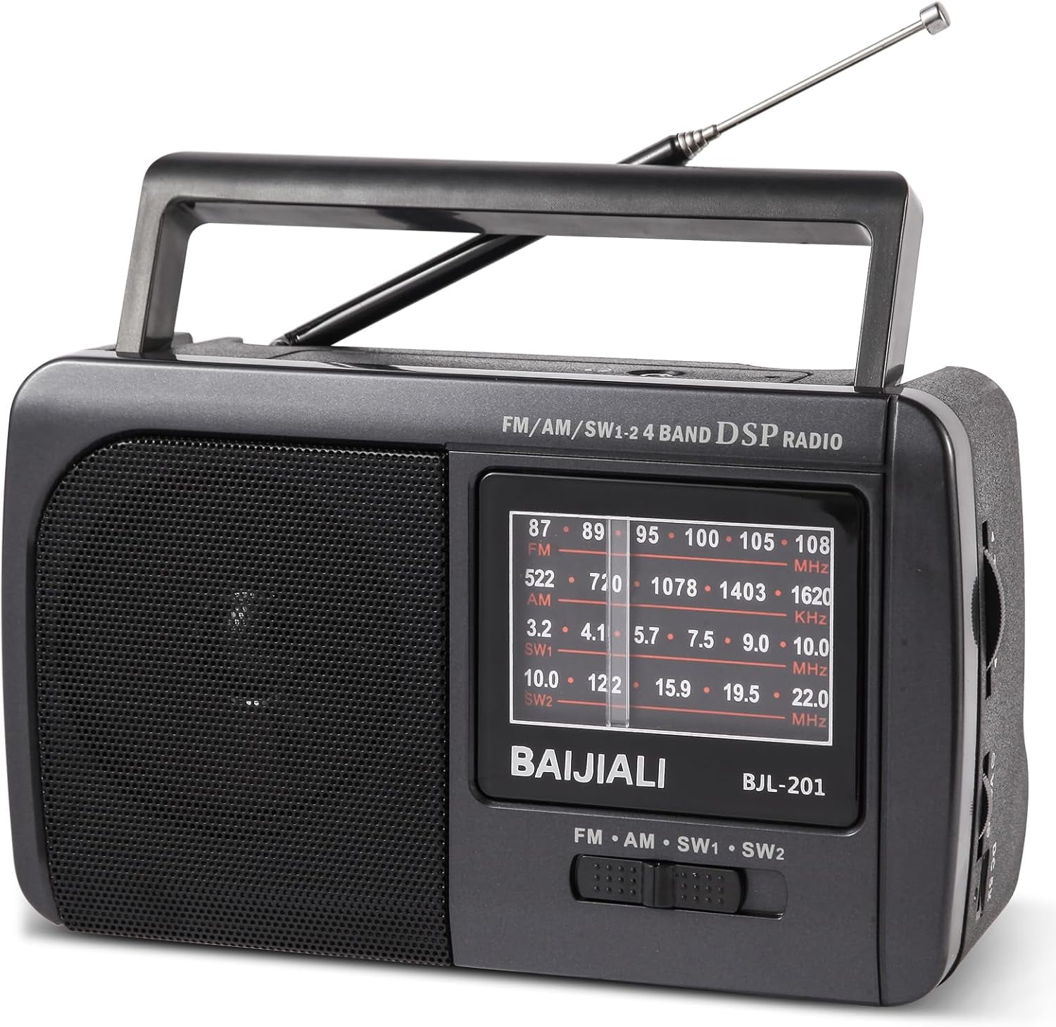 Portable AM/FM/SW1/SW2 Shortwave Radio - Retro Transistor Design with ...