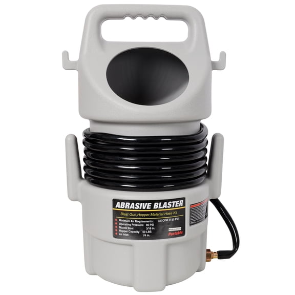 Portable Abrasive Blaster Set - Handheld Sandblasting Gun Kit, Ideal for Rust Removal, Paint Stripping and Surface Preparation, Perfect for DIY Projects and Workshop Use