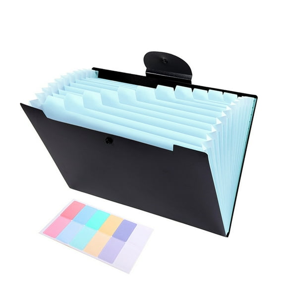 Portable Accordion File Organizer 12 Pockets Expanding Folder For Letter Paper Receipt Bill Document Office Home Filing