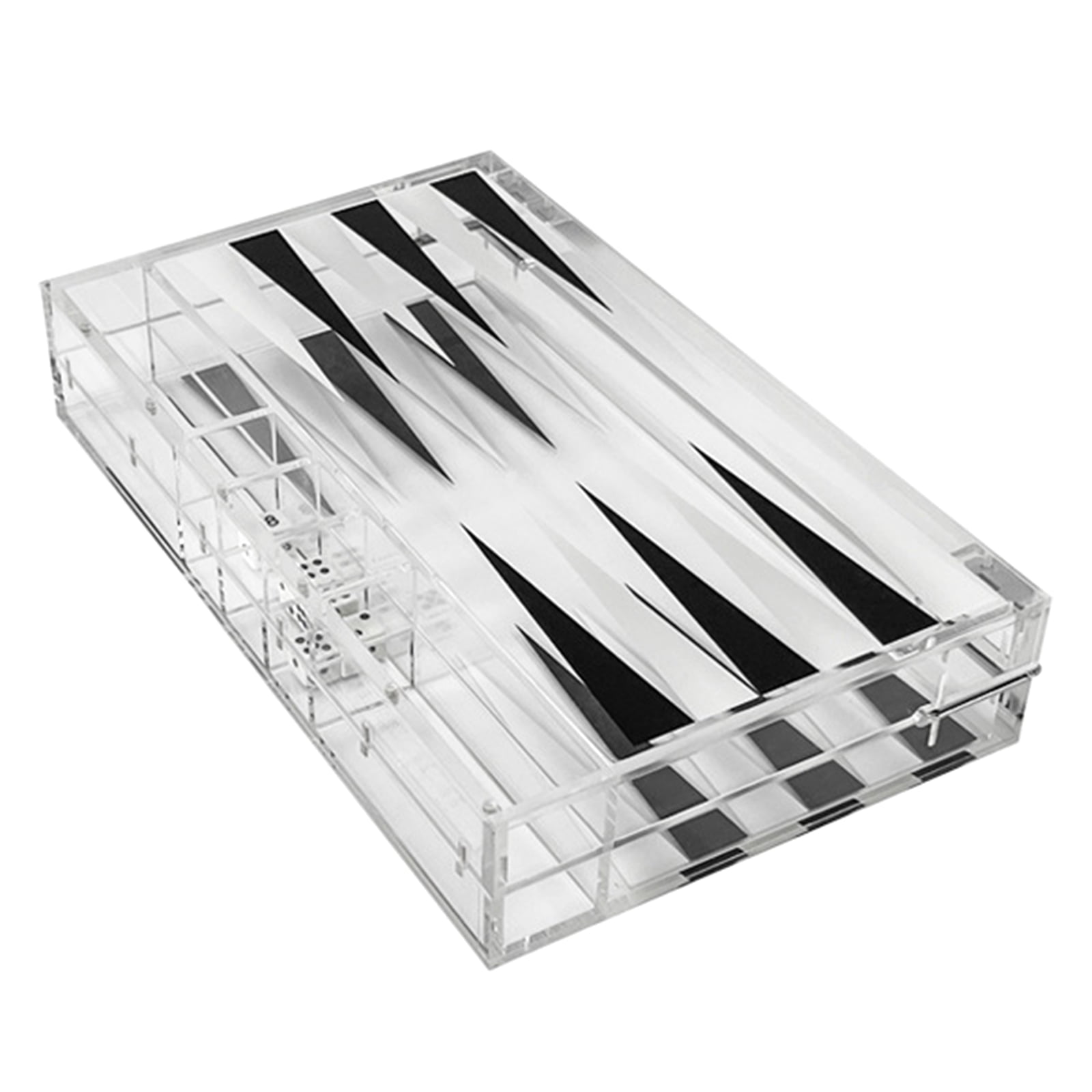 Portable Acrylic Backgammon Board Folding Tabletop Set, Reversible ...