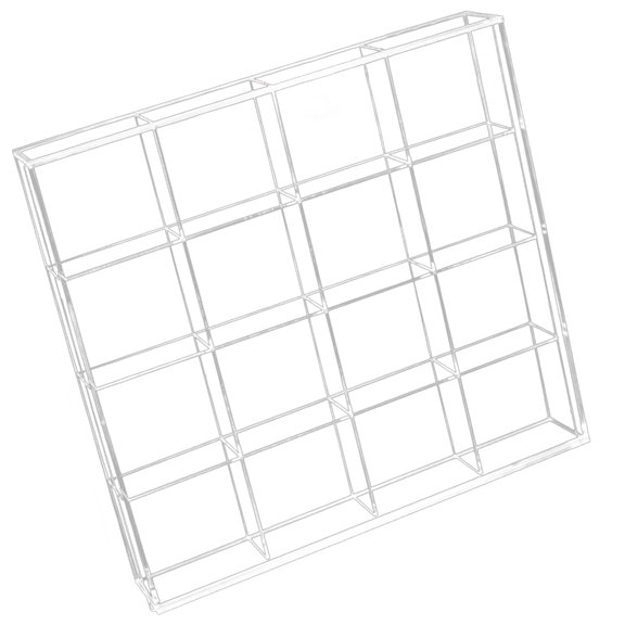 Portable Acrylic Badge Display Case with Compartments High Transparency Storage Box for Pins and Collectibles