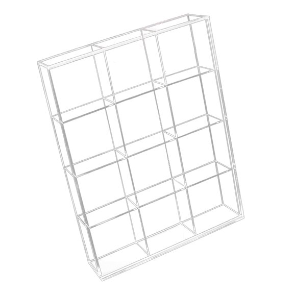 Portable Acrylic Badge Display Case with Compartments High Transparency Storage Box for Pins and Collectibles