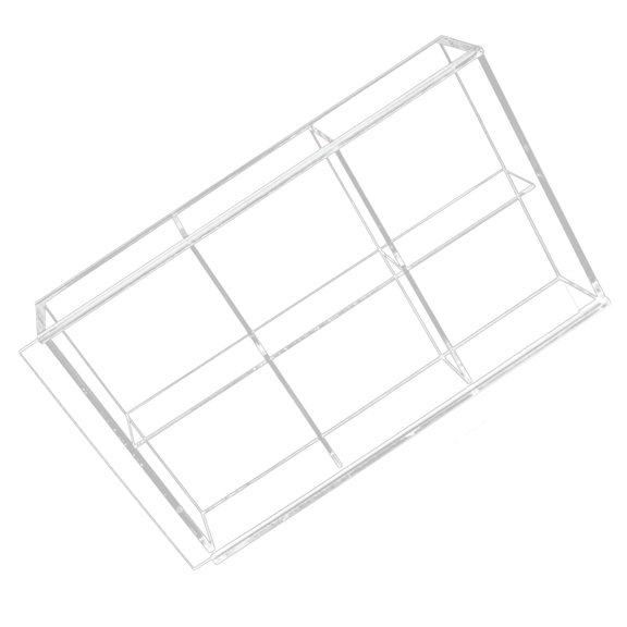Portable Acrylic Badge Display Case with Compartments High Transparency Storage Box for Pins and Collectibles