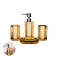 thumbnail image 1 of Portable Acrylic Bathroom Set,Hand Sanitizer Bottle, Soap Box,Mouthwash Cup,Toothbrush Cup,Champagne Gold, 1 of 7