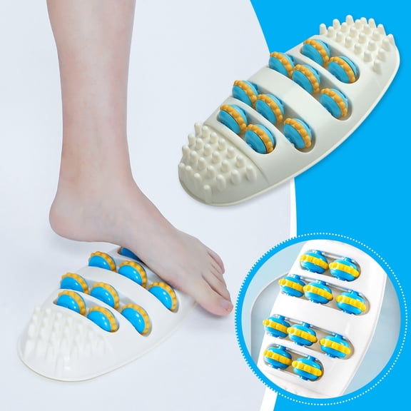 Portable Acupressure Foot Massage Roller Board, Ergonomic Foot Reflexology Stimulation Tool, Compact Household Massager to Relieve Muscle Fatigue and Improve Foot Blood Circulation